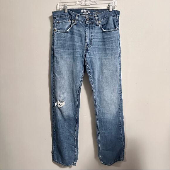 Levi’s Denzien 285 Relaxed Fit Light Wash Distressed Jeans Men’s 32x34 - Picture 2 of 7